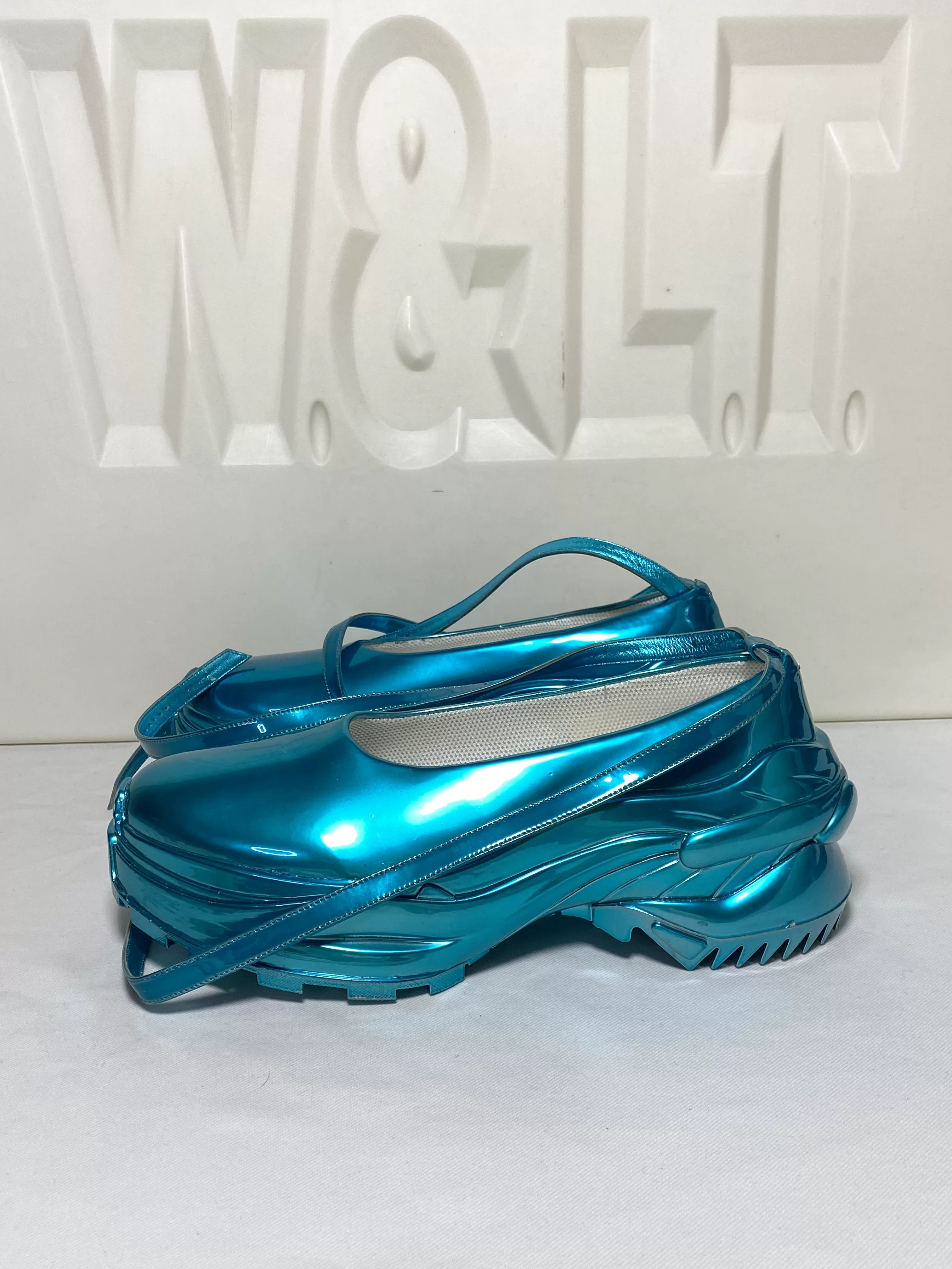 Новые кроссовки MAISON Margiela Electric Light Blue Silver Wells Sports Low Shoes Maryzhen