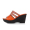 Высокие каблуки оранжевого цвета (размер меньше)
