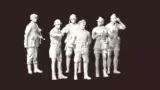 1/72 1/144 1/48 1/64 Сцена Немецкие силы пустынная модель осмотра лисы