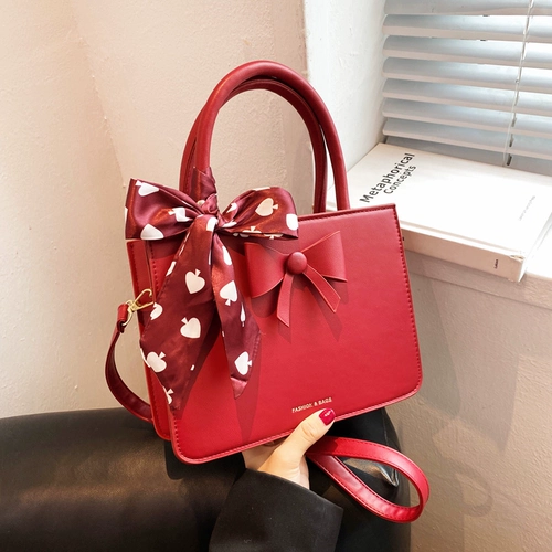 Красная сумка через плечо для невесты, ремешок для сумки, в западном стиле, коллекция 2022, премиум класс