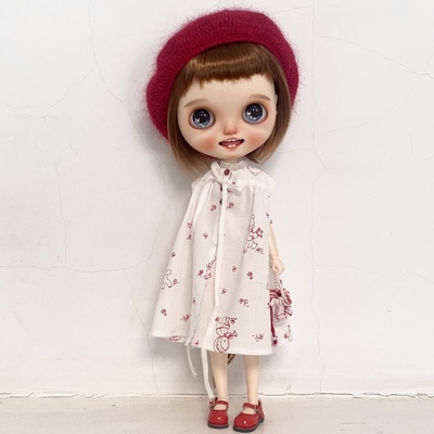 taobao agent New product BLYTHE small cloth OB24 doll clothes loose doll shirt 19 joint cat body wears dresses, shell caps
