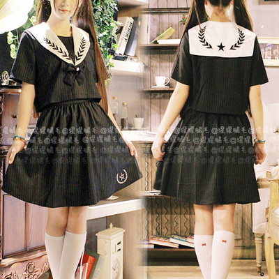 taobao agent Japanese retro uniform, classic suit jacket, student pleated skirt, with embroidery