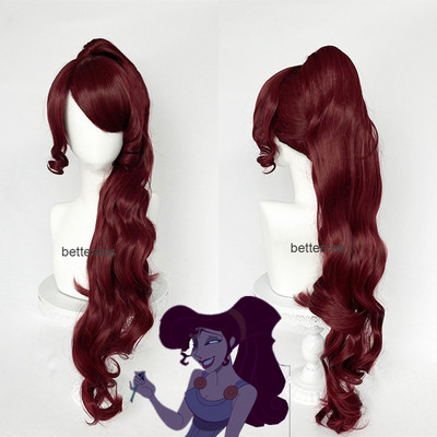 taobao agent Magra Gulles Higris dark red curly hair+tiger clip ponytail cos wig B576