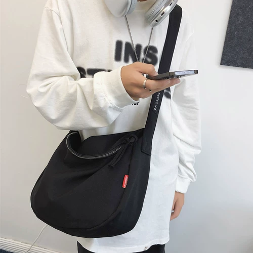 Мужская японская модная сумка на одно плечо, трендовая спортивная вместительная и большая сумка через плечо, в корейском стиле