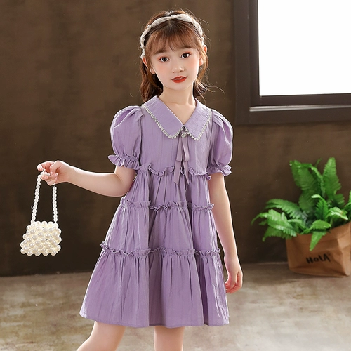 Летнее платье, юбка, летняя одежда, детский летний наряд маленькой принцессы, коллекция 2021, в западном стиле, детская одежда, цветочный принт