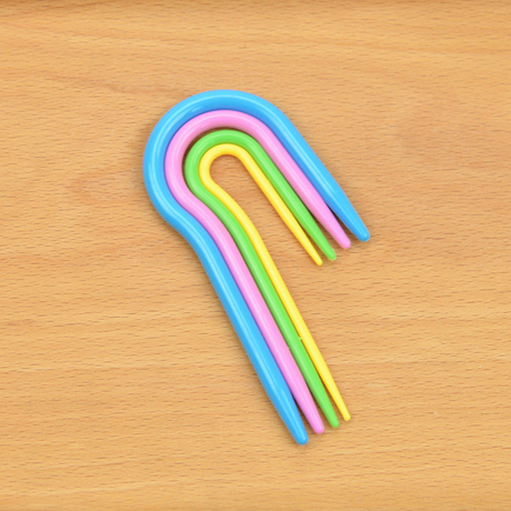 u型麻花针 塑料曲针 绞花针 毛衣针专用弯针