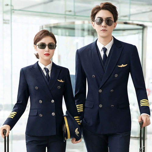 Железнодорожный стюардесс униформ профессиональный костюм Женская одежда капитан.