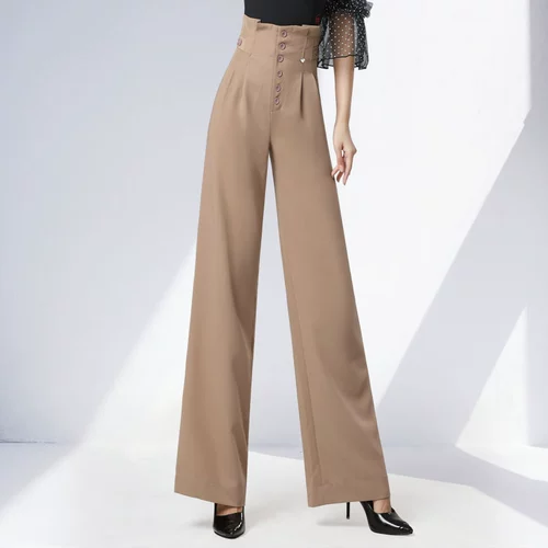 Новые летние латинские танцевальные брюки Danbao Luo Женская национальная стандартная танцевальная одежда высокая танцевальная одежда -новая бутона.