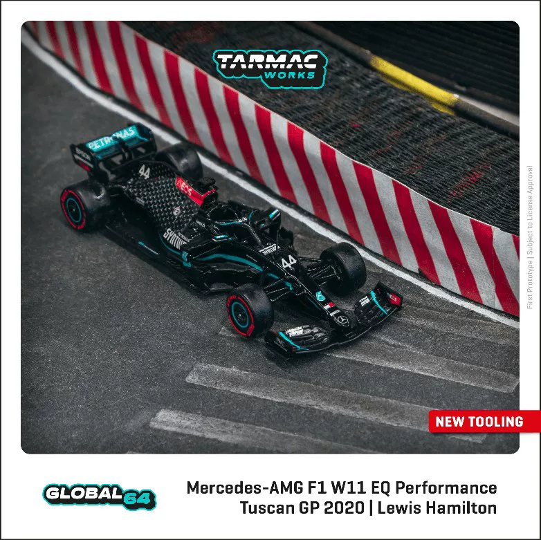 Tarmac Works 1/64 Mercedes -Benz W11 Tuscan GP Hamilton Botas