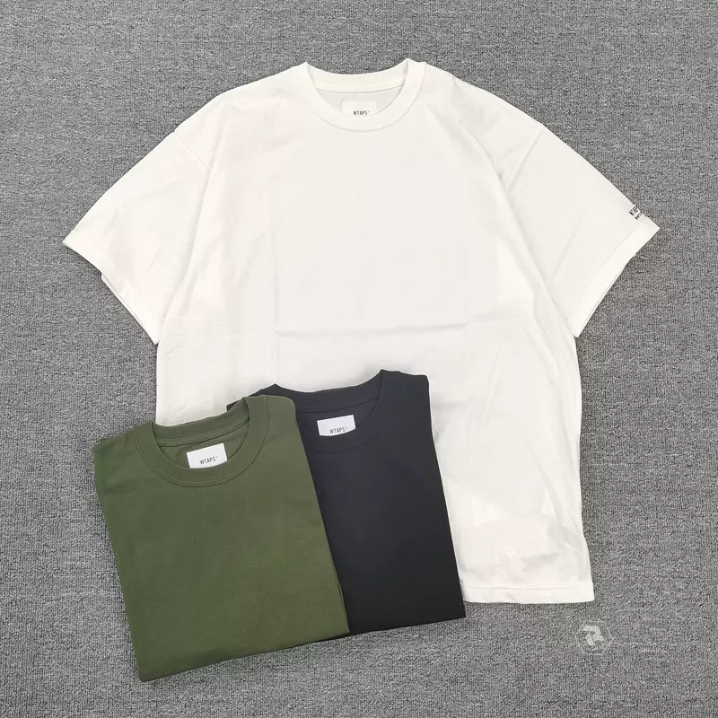 飘渺现货WTAPS FLAT 01 COTTON tee水洗刺绣糖果色短袖T恤男21SS-Taobao