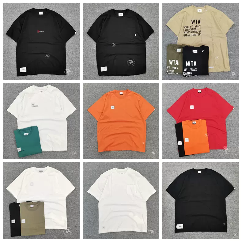 飘渺现货WTAPS JAM VASQUE SS COTTON绣标条纹宽松短袖T恤男22SS-Taobao