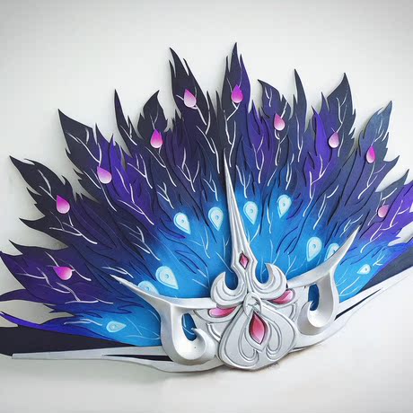 王者荣耀 小乔 天鹅之梦 扇子 cos 道具 1.2米宽