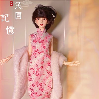 taobao agent BJD cheongsam baby clothes 6 points, 4 points, 3 points, big female uncle body small cloth retro cheongsam