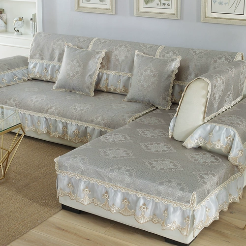 Диван, летний нескользящий коврик, шелковая современная подушка