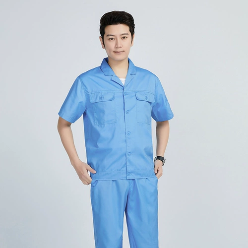 Летний тонкий синий цветной дышащий быстросохнущий комбинезон подходит для мужчин и женщин, короткий рукав, свободный крой, делается под заказ