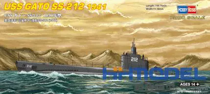 Henghui Model Hobbyboss 1/700 American Shark Submarine SS-212 87012