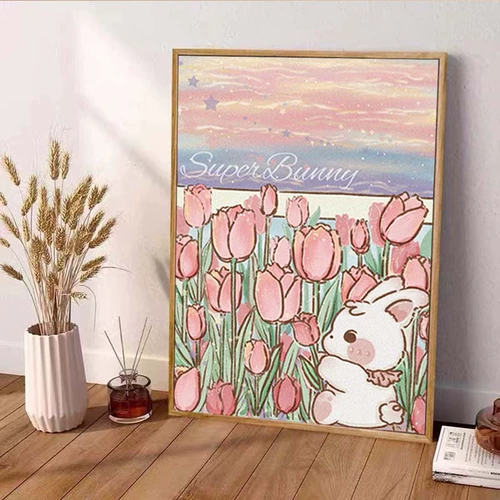 Детский кролик для спальни, наклейки, инкрустировано бриллиантами, детское творчество, коллекция 2022