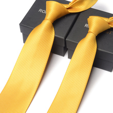 Золото - желтый галстук чистый мужской деловой костюм 8cm фиолетово - серый корейский узкий 6cm профессиональная группа сцена