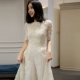 Свадебное платье с белым поясом