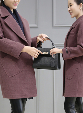 2016秋冬新款好先生关晓彤同款黑色中长款棒