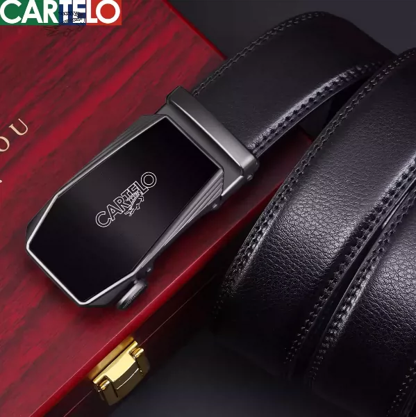 Cartelo 卡帝乐鳄鱼 真皮自动扣皮带 双重优惠折后￥9.9包邮 4款可选 淘金币可抵扣0.4元
