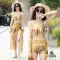 đồ bơi bikini Đồ bơi bikini ba mảnh gợi cảm cho nữ 2022 mới suối nước nóng phong cách cặp đôi quần đi biển nam Hàn Quốc ao boi nu Bikinis