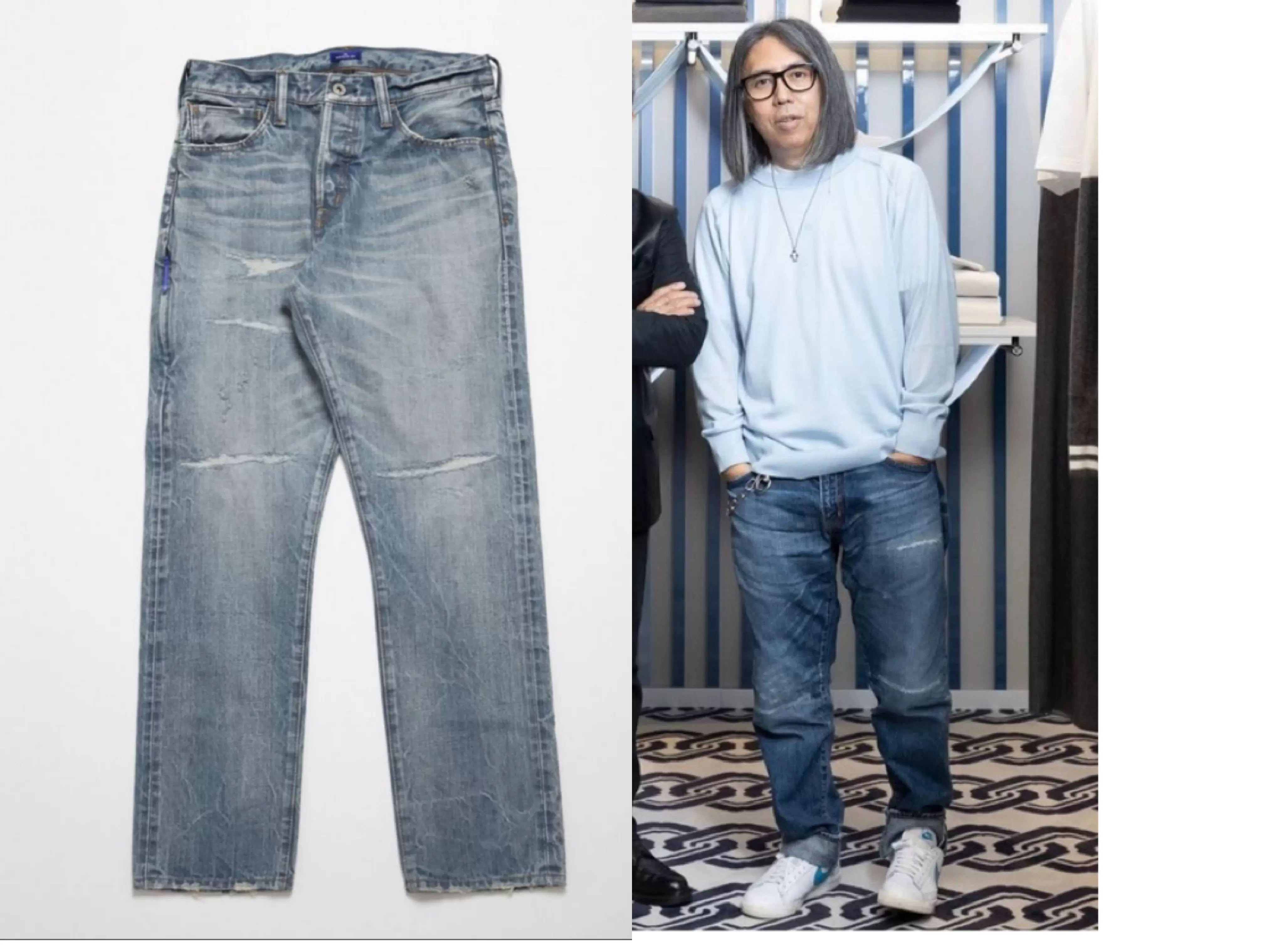 FRAGMENT SEQUEL DAMAGE DENIM PANTS M