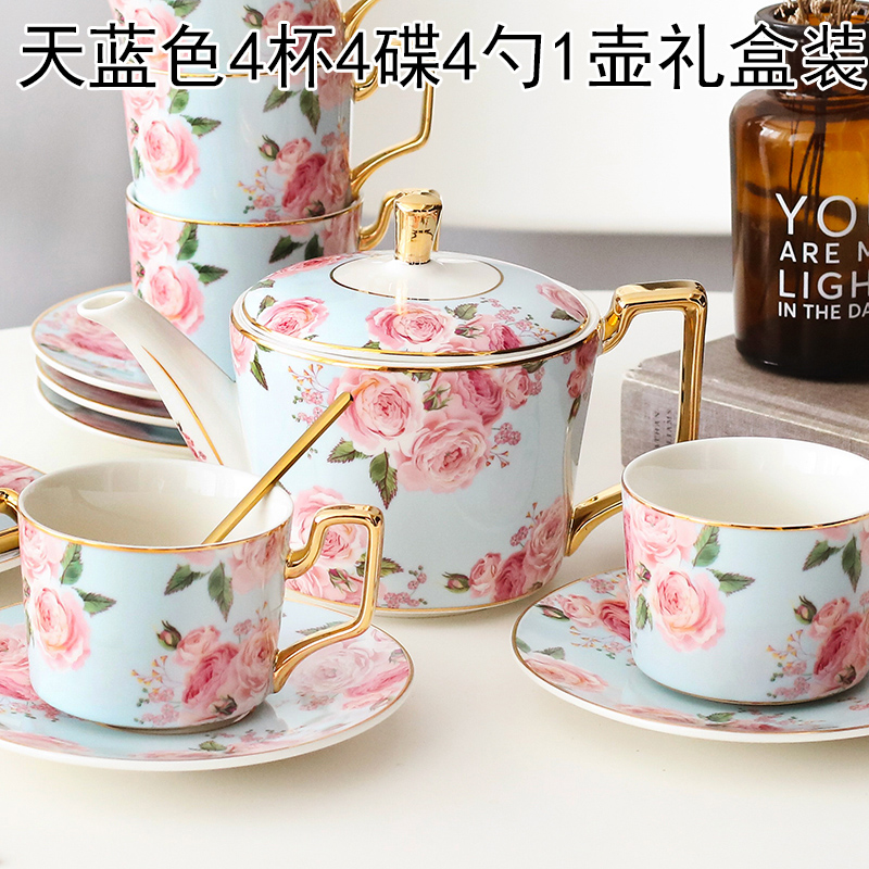 ins English style tea afternoon tea ceramic tea set set creative home