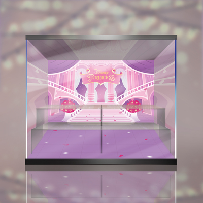 taobao agent 【Move】Bubble Mate Disney Princess Sitting Series Blind Box doll 12 -person stairs display box