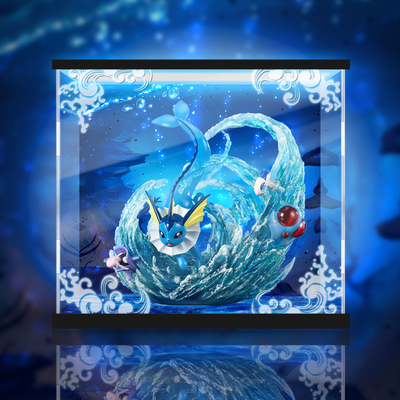 taobao agent 【Move】Zhenxin Town Pokémon Ibrabu Family resonance water Ibrahima hand -made display box