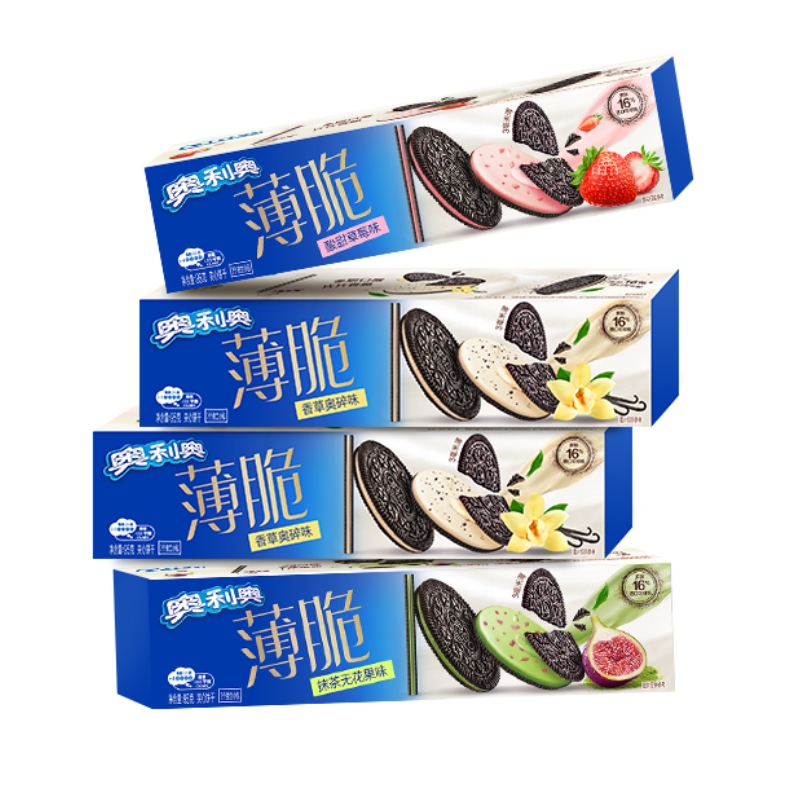 OREO 奥利奥 薄脆饼干 95g*4盒 17.9元包邮，卷后