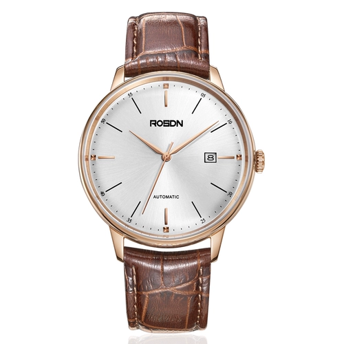 Механические механические часы, мужские часы, модные швейцарские часы, полностью автоматический, из натуральной кожи, 2020 года