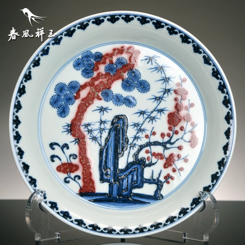 Джингдежэнь Чунфенг Сяньгу Зу Джаньяо сделал синюю и белую глазурь в горшке из красной сосны бамбука