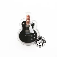 LP Электрическая гитара черно -белая длиной около 4 см