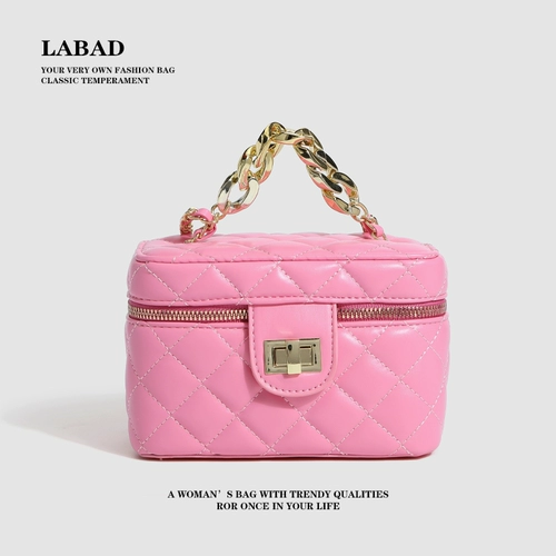 Цепь с ромбовидным узором, коробка, небольшая сумка, сумка на одно плечо, сумка для телефона, 2023, в стиле Шанель