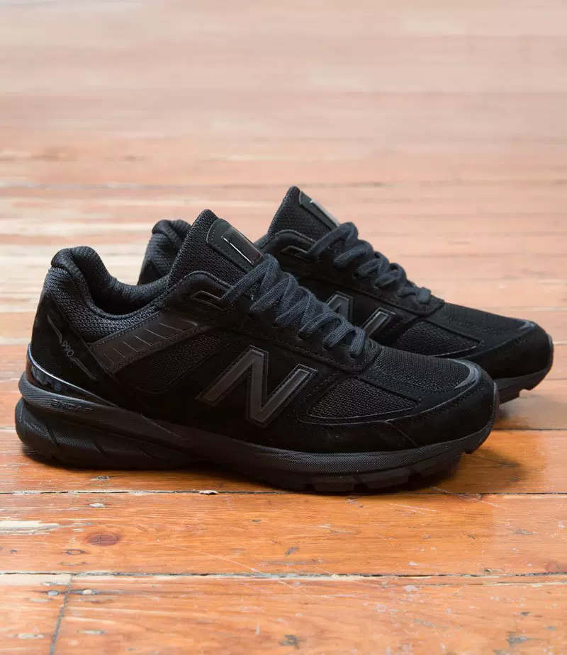 NEW BALANCE M990BB5 990V5 纯黑色男款美产总统复古休闲慢跑鞋-Taobao