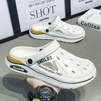 Тапочки в стиле Crocs, мужские летние пляжные спортивные износостойкие босоножки на платформе, коллекция 2024 года, подходят для носки на улице