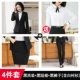 8809 Черный костюм+юбка+брюки (белая подкладка)