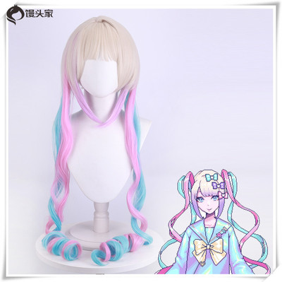 taobao agent Cosplay Cosplay False Hair Sending Girl Delisha Relieving Angel Sauce Super Saita Powder Blue Stepping Water