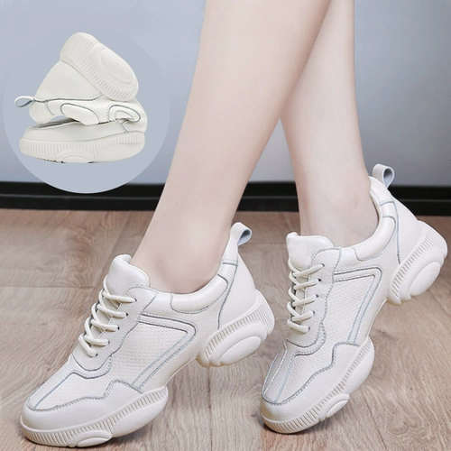 Sai Cai Spring и осенняя кожаная мягкая нижняя танцевальная туфли танцевальная обувь женская танце