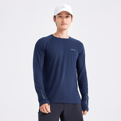 【美利奴羊毛】拓路者5A抗菌T恤男春秋户外徒步吸湿快干长袖打底