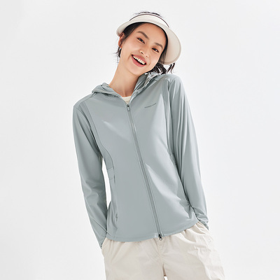 【冰肌】拓路者户外防晒衣女夏季薄款冰丝瑜伽服凉感连帽防晒服