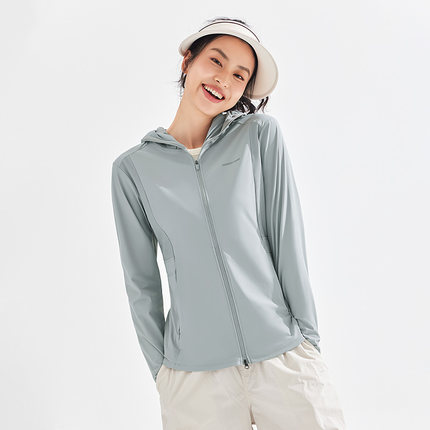 【冰肌】拓路者户外防晒衣女夏季薄款冰丝瑜伽服凉感连帽防晒服