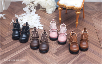 taobao agent +D dwarf country+BJD custom 6 -point baby shoes retro thin band small leather boots spot 1/6 IMDA3.0 yosd