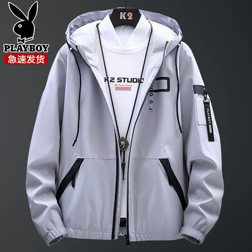 Tmall, playboy, мужская осенняя трендовая универсальная куртка для школьников, в корейском стиле, оверсайз