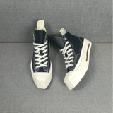 Весна 2024 года, новые парусиновые туфли с геометрическим квадратом и толстой подошвой, деконструированные и сращенные нишевые независимые модные туфли для мужчин и женщин