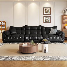 Функциональные диван 意式极简电动功能沙发两用直排三四人位客厅大小户型头层牛皮沙发