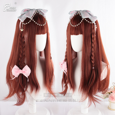 taobao agent Fenny children's long hair daily natural realistic dirty orange long curly soft girl net red lolita girl lo wigs