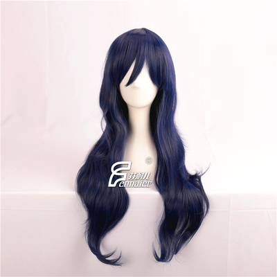 taobao agent Fenner's mixed blue curly hair lady cosplay fake hair spot C305