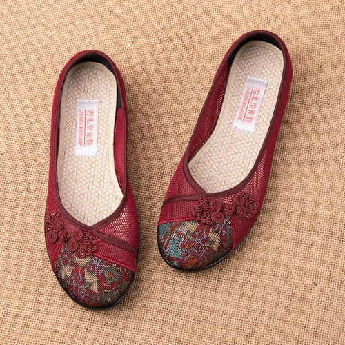 Летние слипоны, обувь, комфортные дышащие нескользящие туфли, для среднего возраста, мягкая подошва